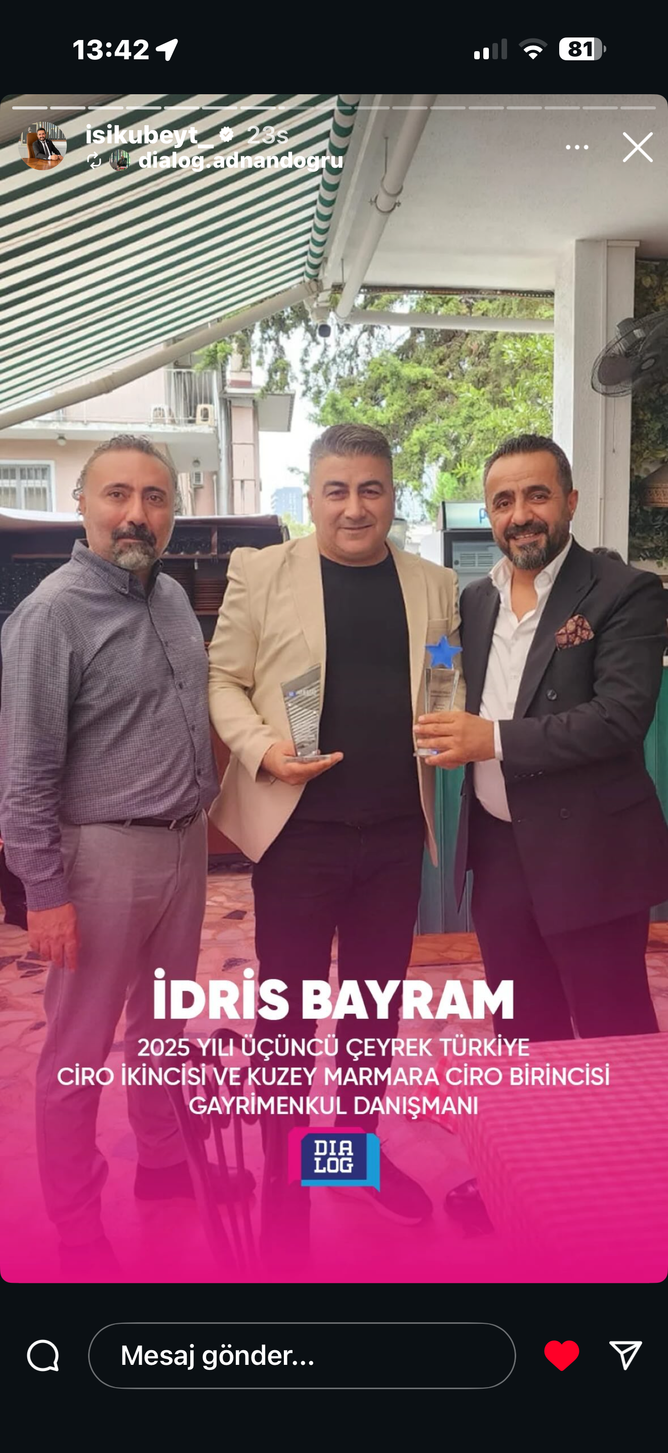 İdris Bayram - Başarı Belgesi